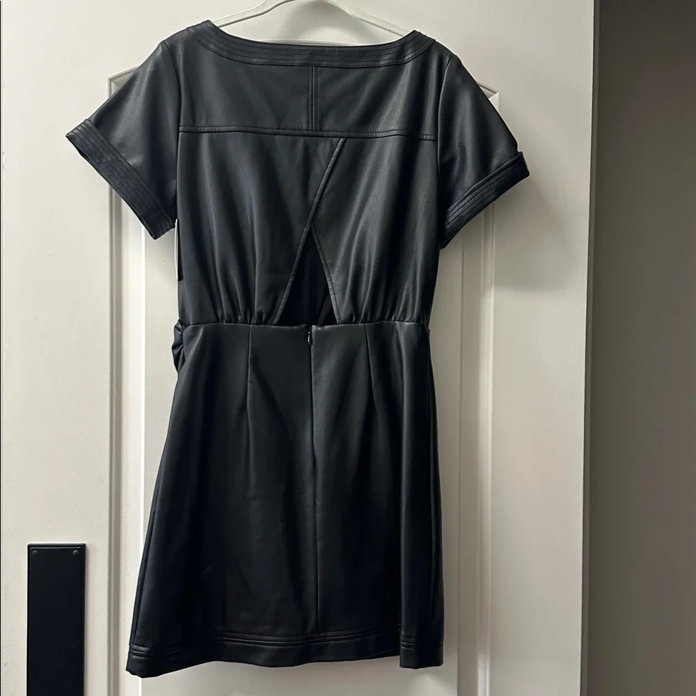 Anthropologie black leather dress - Picture 2 of 5